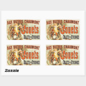 Sticker Rectangulaire French Toy Joets Amis Poster vintage (Feuille)