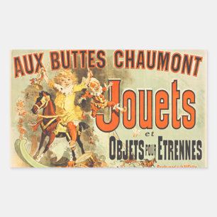 Sticker Rectangulaire French Toy Joets Amis Poster vintage