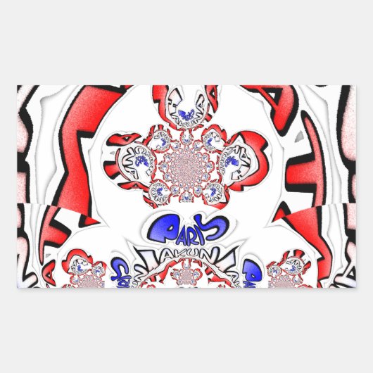 Sticker Rectangulaire French Twist Hakuna Matata : Unique Mélange Cultur (Devant)