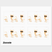 Sticker Rectangulaire Frenchie Howlelu (Feuille)