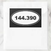 Sticker Rectangulaire Fréquence APRS 144.390 Radio de jambon amateur (Sac)