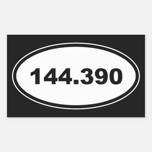 Sticker Rectangulaire Fréquence APRS 144.390 Radio de jambon amateur (Devant)