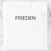 Sticker Rectangulaire Frieden blanc noir allemand paix moderne (Sac)