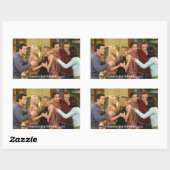 Sticker Rectangulaire FRIENDS™ | Étreinte de Thanksgiving de la distribu (Feuille)