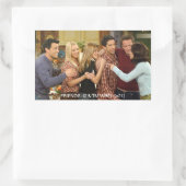 Sticker Rectangulaire FRIENDS™ | Étreinte de Thanksgiving de la distribu (Sac)