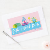 Sticker Rectangulaire FRIENDS™ | Logo avec icônes (Enveloppe)