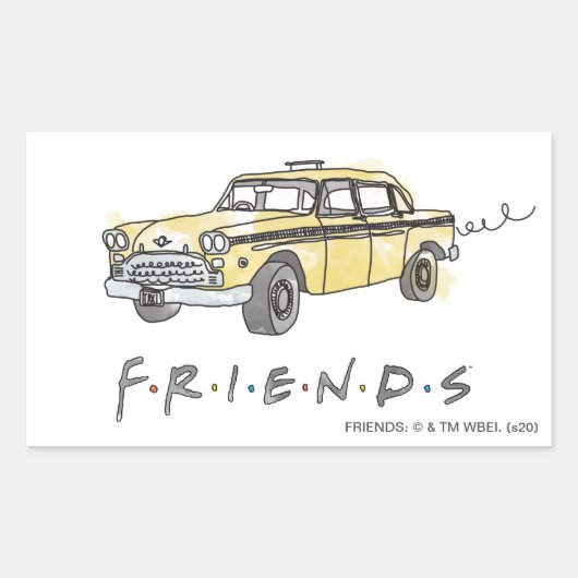 Sticker Rectangulaire FRIENDS™| Taxi-taxi (Devant)