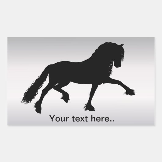 Sticker Rectangulaire Fries Paard (Devant)