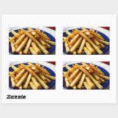 Sticker Rectangulaire Frites (Feuille)