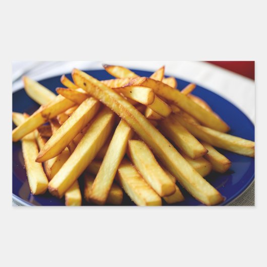 Sticker Rectangulaire Frites (Devant)
