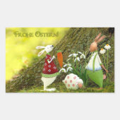 Sticker Rectangulaire Frohe Ostern (Devant)