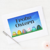 Sticker Rectangulaire Frohe Ostern, Allemand Joyeux Pâques (Enveloppe)