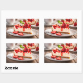 Sticker Rectangulaire Fromage aux fraises (Feuille)