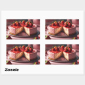 Sticker Rectangulaire Fromage aux fraises (Feuille)