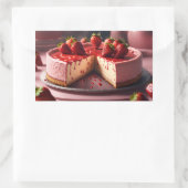 Sticker Rectangulaire Fromage aux fraises (Sac)
