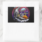 Sticker Rectangulaire Fromage Space Moon (Sac)
