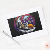 Sticker Rectangulaire Fromage Space Moon (Enveloppe)