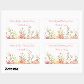 Sticker Rectangulaire Frontière florale faite à la main (Feuille)