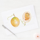Sticker Rectangulaire Fruit de passion jaune (Enveloppe)