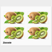 Sticker Rectangulaire Fruit kiwi vert (Feuille)