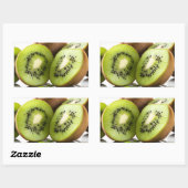 Sticker Rectangulaire Fruit kiwi vert (Feuille)