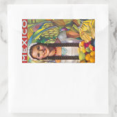 Sticker Rectangulaire Fruit mexicain vintage (Sac)
