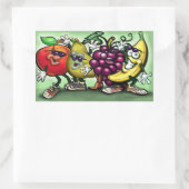 Sticker Rectangulaire Fruits (Sac)