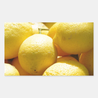 Sticker Rectangulaire Fruits : Citrons