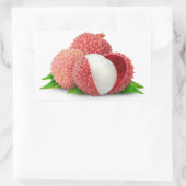 Sticker Rectangulaire Fruits de litchee pelés (Sac)