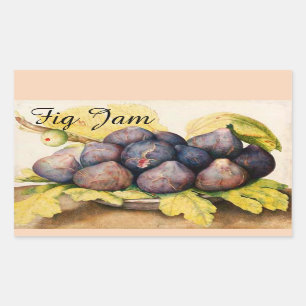 Sticker Rectangulaire FRUITS DE SAISON / FIGUES Préserver Jar À La Cuiss