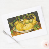 STICKER RECTANGULAIRE FRUITS DE SAISON LÉMONS ET FLEURS BLANCHES (Enveloppe)