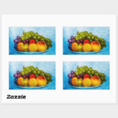 Sticker Rectangulaire Fruits d'été (Feuille)