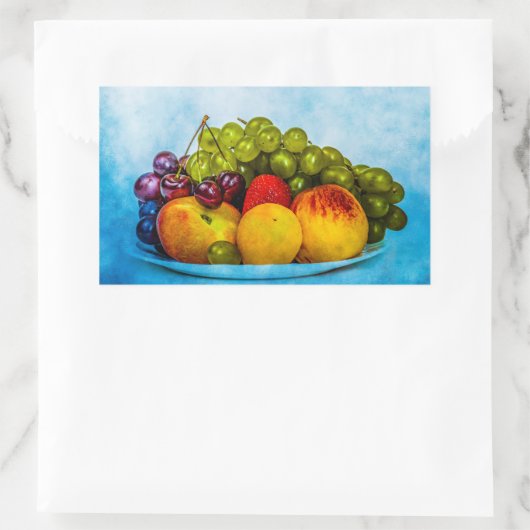 Sticker Rectangulaire Fruits d'été (Sac)