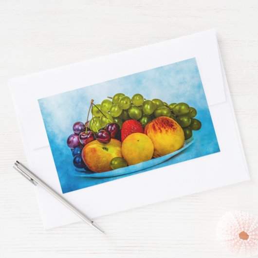 Sticker Rectangulaire Fruits d'été (Enveloppe)