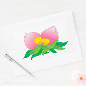 Sticker Rectangulaire Fruits Et Fleurs Orientaux