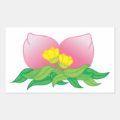 Sticker Rectangulaire Fruits Et Fleurs Orientaux (Devant)