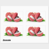 Sticker Rectangulaire Fruits Lychee (Feuille)