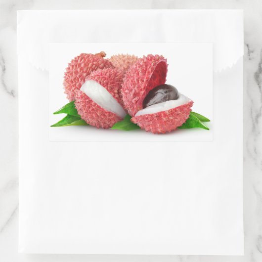 Sticker Rectangulaire Fruits Lychee (Sac)