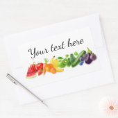 Sticker Rectangulaire Fruits multicolores dans une rangée (Enveloppe)