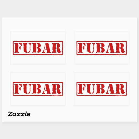 STICKER RECTANGULAIRE FUBAR (Feuille)