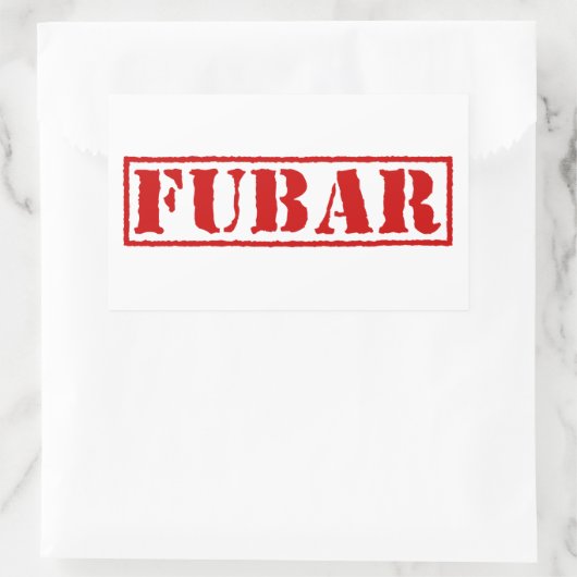 STICKER RECTANGULAIRE FUBAR (Sac)