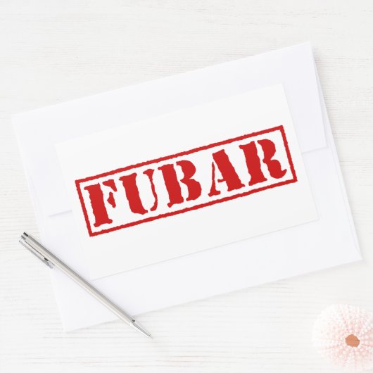STICKER RECTANGULAIRE FUBAR (Enveloppe)
