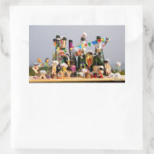 Sticker Rectangulaire Fubby's de la fête, félicitations ! (Sac)