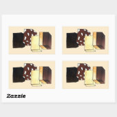 Sticker Rectangulaire Fudge Stack Confection Confection Sucres de confis (Feuille)