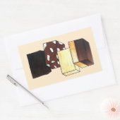 Sticker Rectangulaire Fudge Stack Confection Confection Sucres de confis (Enveloppe)