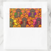 Sticker Rectangulaire Fun Colorful Thanksgiving (Sac)