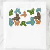 Sticker Rectangulaire Fun Fun Flip Flops été (Sac)