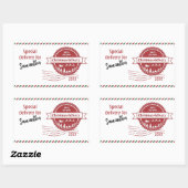 Sticker Rectangulaire Fun Père Noël Livraison spéciale Noël (Feuille)