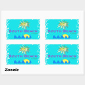 Sticker Rectangulaire Fun South Beach, Floride (Feuille)