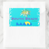 Sticker Rectangulaire Fun South Beach, Floride (Sac)